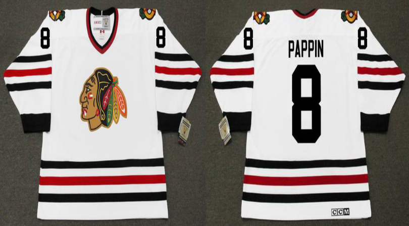 2019 Men Chicago Blackhawks 8 Pappin white CCM NHL jerseys